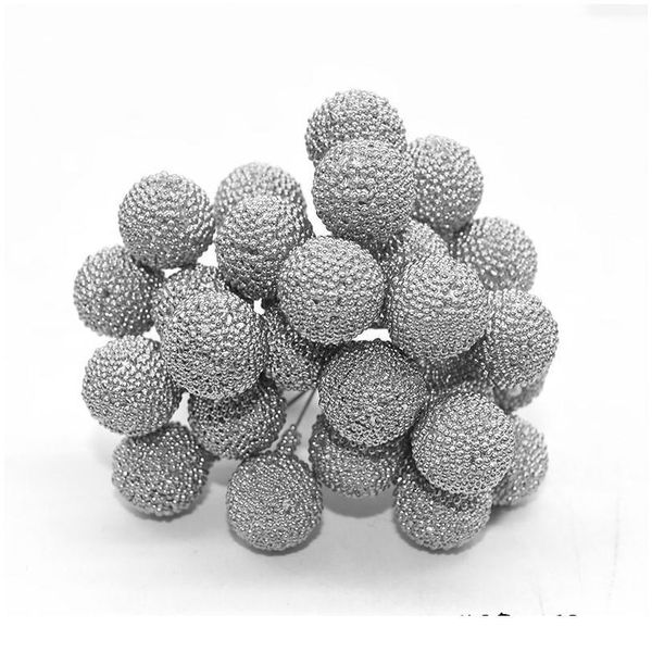 

mix silver artificial flowers cherry stamens berries bundle diy christmas wedding cake gift box wreaths de qyloae
