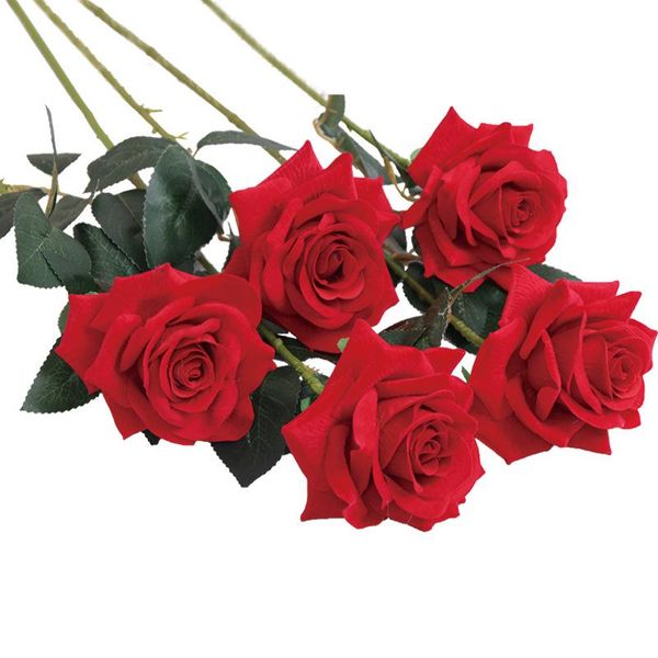 

flannel rod rose flower long branch simulation big flower artificial ndoor living room arrangement