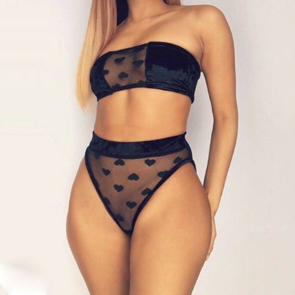 

2pcs set women cute sexyy erotic lingerie new ladies lace babydoll underwear ladies sleepwear g-string sets nightwear, Red;black