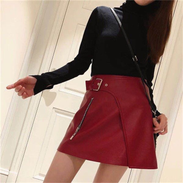 

new fashion genuine sheep leather skirt g18 promotion of a piece lpdk, Black