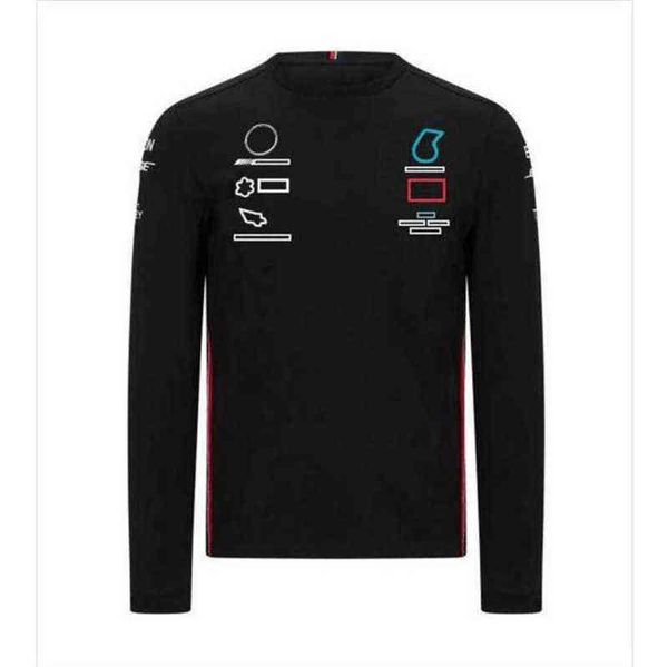 

luxury brand mens petronas mercedes amg t shirts sweatshirts f1 formula one racing women casual long sleeve t-shirts benz lewis hamilton tea, White;black