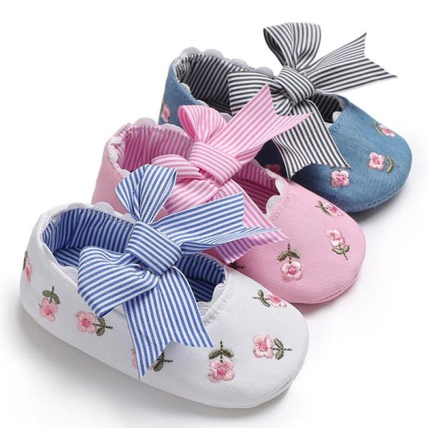

first walkers spring summer baby girl thebaby children cotton shoes walker small fresh embroidered bow princess