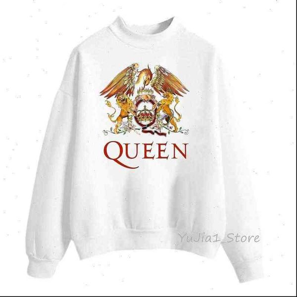 

vintage queen women sweatshirts band nbsp sweatshirt freddie mercury print hoodies white hip hop rock hoddies gothic clothes winter streetwe, Black