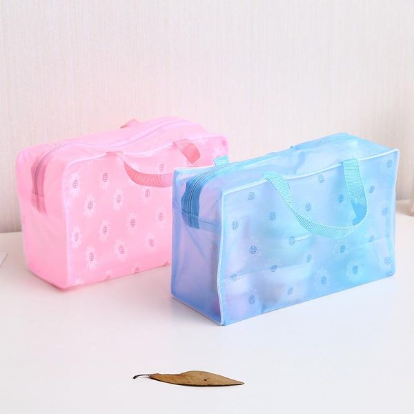 

storage bags portable travel wash bag bathroom toothbrush pouch organizer creative translucent waterproof cosmetic
