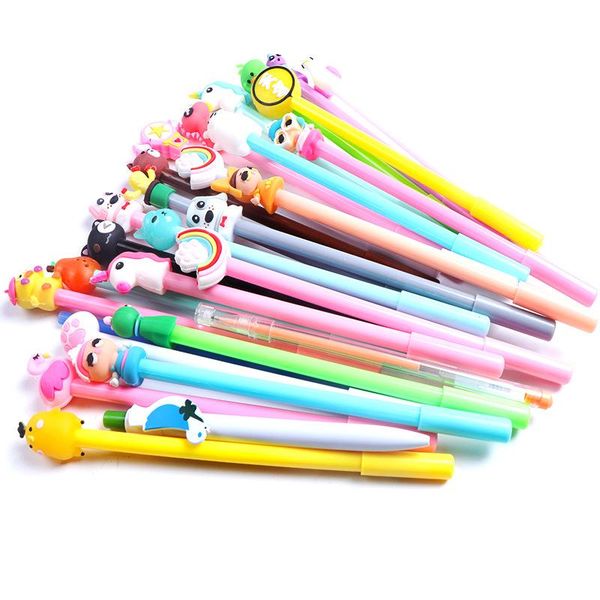 

20 color cactus cartoon smooth gel pen signature pen espalar papelaria school creative office supplies promotional gifts, Blue;orange