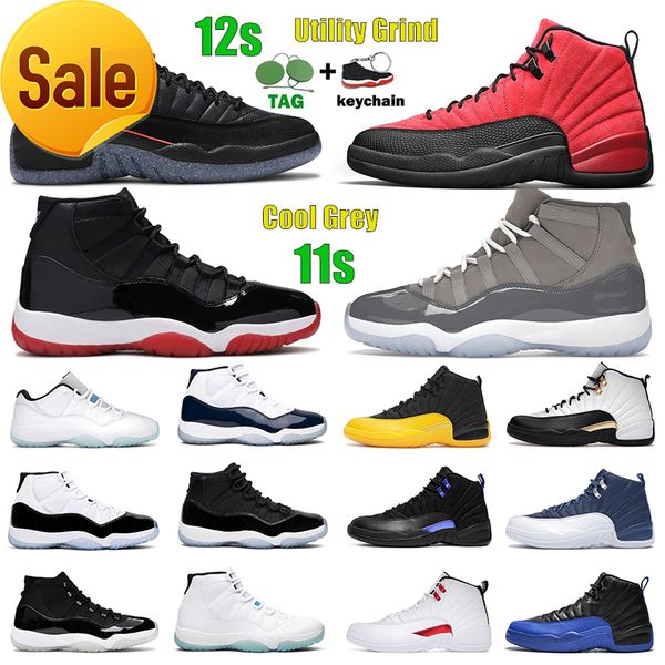 

7-13 11s men women basketball shoes 12s utility grind royalty taxi university gold concord heiress space jam legend blue bred unc sports sne