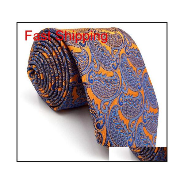 

u26 floral orange yellow blue men's neckties ties 100% silk jacquard qylwwj bdehome, Blue;purple