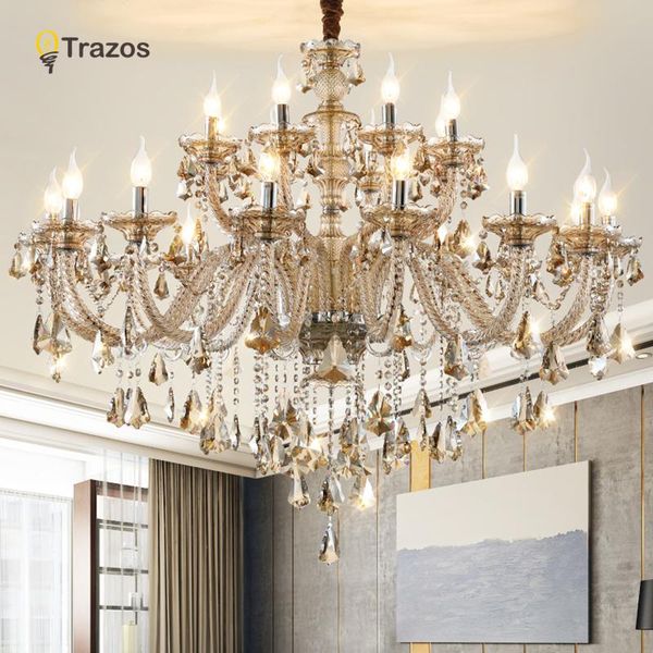 

luxury crystal chandelier for living room lustre sala de jantar cristal modern chandeliers light fixture wedding decoration