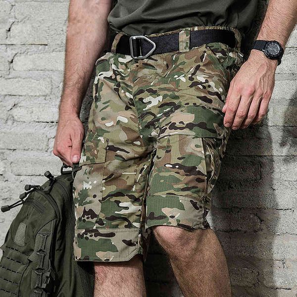 

men's shorts outdoor camouflage cargo jogger mens casual male loose work man military short tactical pants 1b7d, White;black