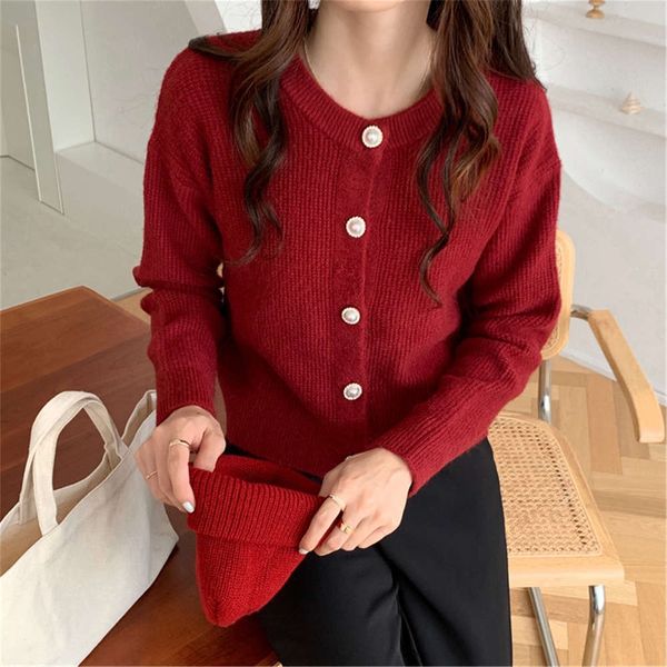

autumn sweater cardigan wind loose short coat, White;black