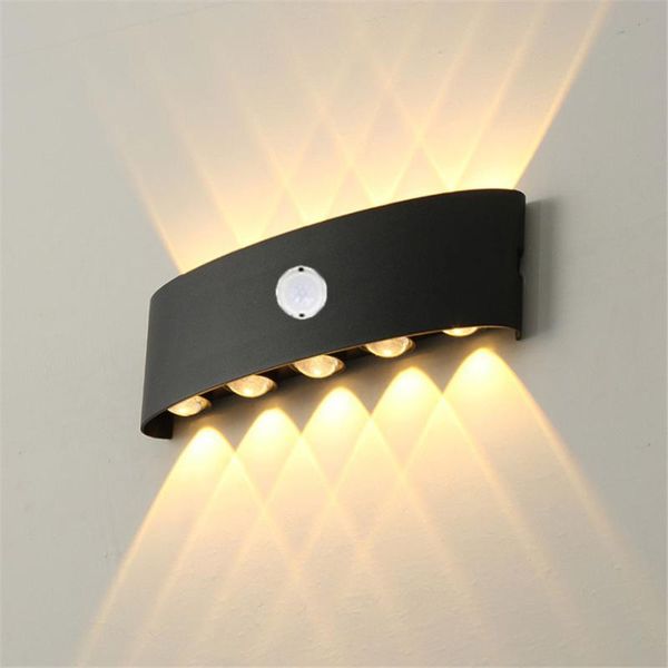 

wall lamps waterproof outdoor led lamp ip65 aluminum pir motion sensor light balcony front door porch