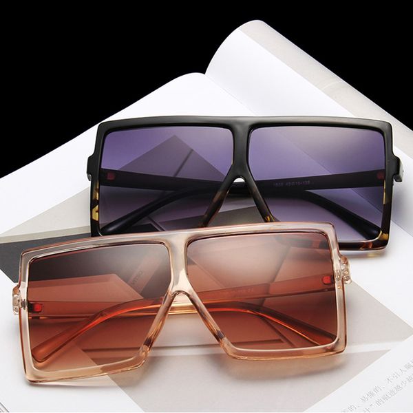 

vintage square frame uv resistant sunglasses for women travel big sunglasses fashion summer jewelry accessories wholesale, White;black