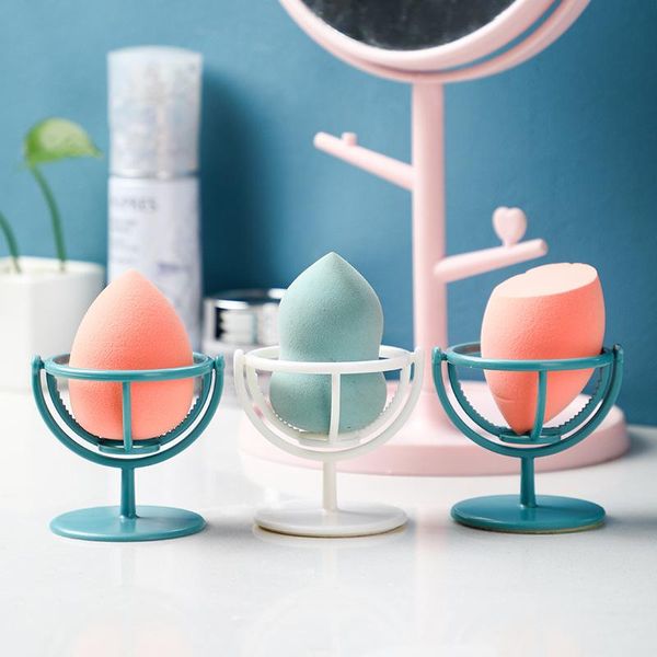

hooks & rails sponge egg bracket rotatable wall-mounted compact and cute korean powder puff shelf makeup beauty storage rack