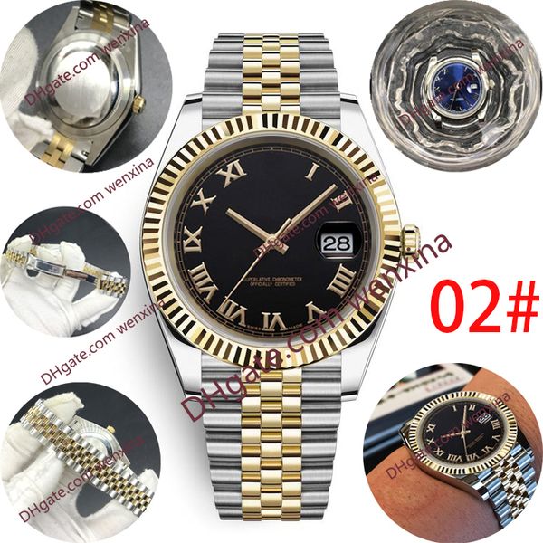 

14colour classic mens watch roman numerals 41mm 2813 watch watches sports automatic watches movement mechanical stainless steel wristwatches, Slivery;brown