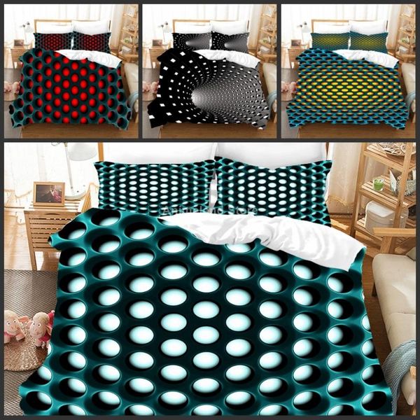 

bedding sets 2021 abstract hole ball fantasy 3d printed fashion comforter set  king single size duvet cover bedroom luxury