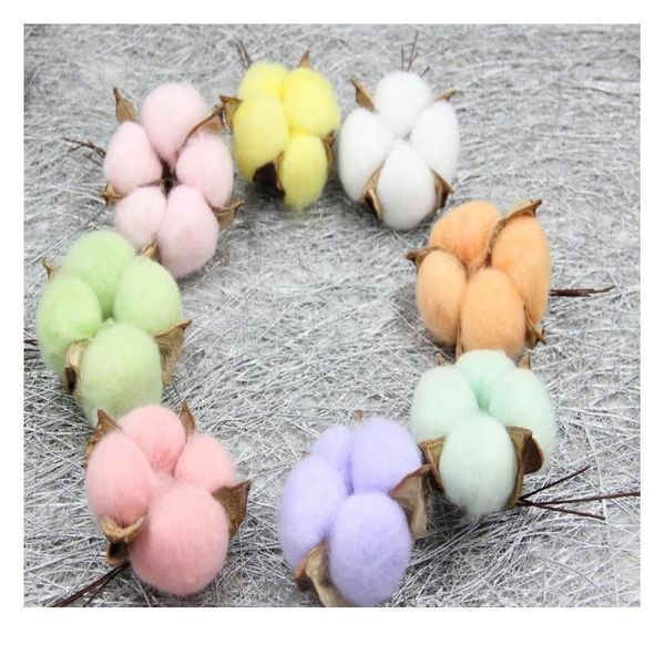 

pipifren cotton flower head artificial natural dried home christmas decor diy garland wreath flower material fleur jllklh