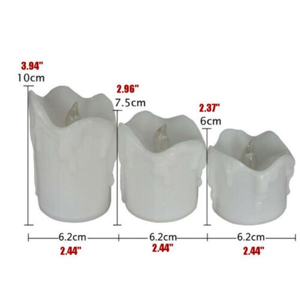 

candles led flameless flame wax mood flickering decor battery operated lights