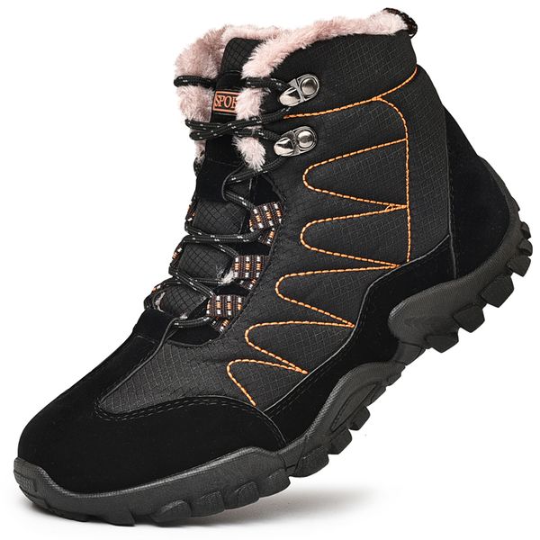 

winter men shoes with fur 2019 ankle boots outdoor suede leather lace up waterproof boots man casual shoes winter sneakers 38-46