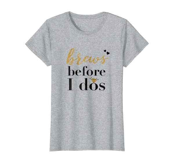 

womens brews before i dos party bachelorette bridal shower shirt, White;black