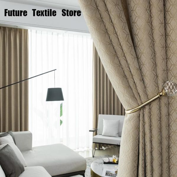 

curtain & drapes 2021 chenille jacquard fabric living room bedroom solid color shade el cotton and linen