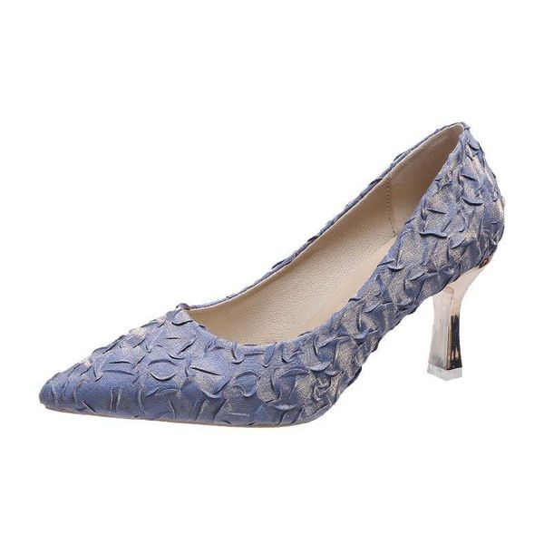 

women 2021 brand design pumps shoes spring summer pointed toe thin heels zapatos de mujer plataforma heels, Black