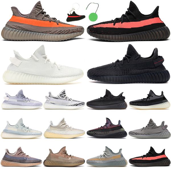 

new kanye west men women running shoes trainers ash blue static black red cream zebra carbon beluga clay mens fashion outdoor sneakers