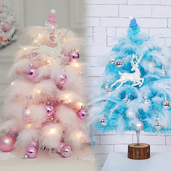 

christmas decorations 45cm / 60cm net red pink tree package mini feather girl heart diy gift