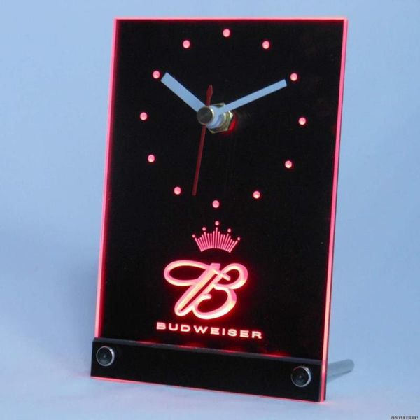 

wall clocks tnc0471 budweiser king beer 3d led table desk clock