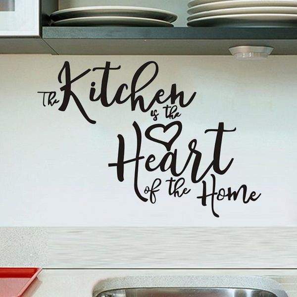 

wall stickers kitchen is home heart quote decal decor restaurant sticker removable art mural interior design 4002