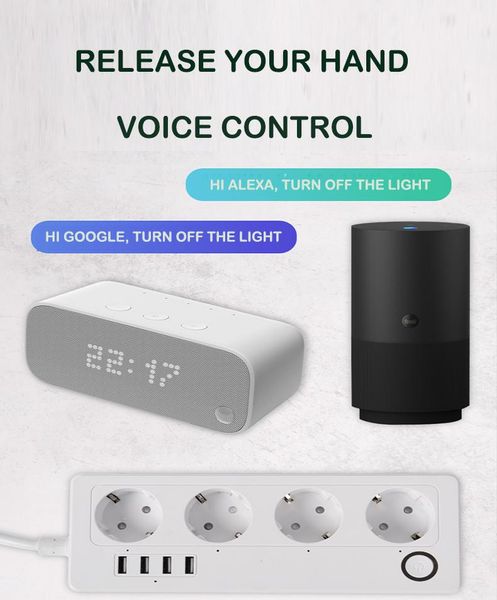 

smart power plugs wifi and voice control plug outlets extension sockets