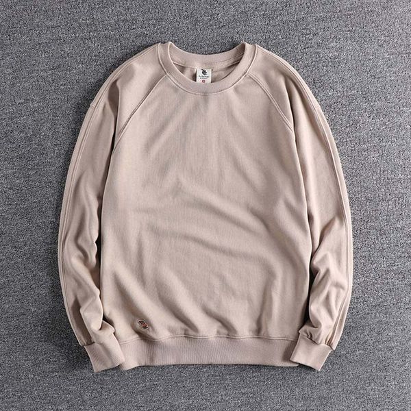 

2021 new arrival simple color embroidery loose youth long sleeve european and american versatile men's clothes np8v, Black
