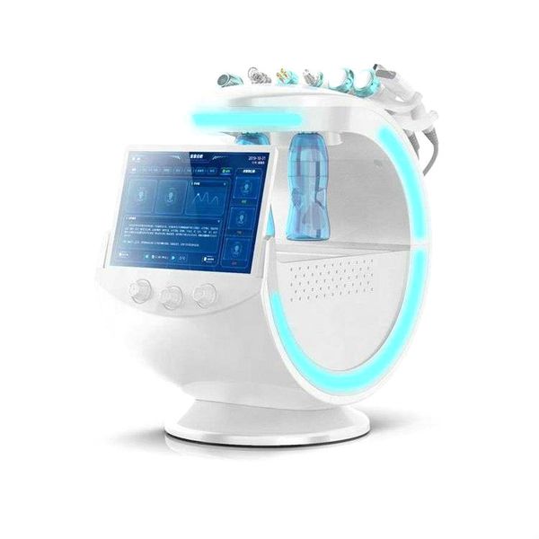 

probable ice blue ultrasonic rf aqua skin scrubber anti-wrinkle hydraoxygen dermabrasion facial with skin analysizer cleaning machine