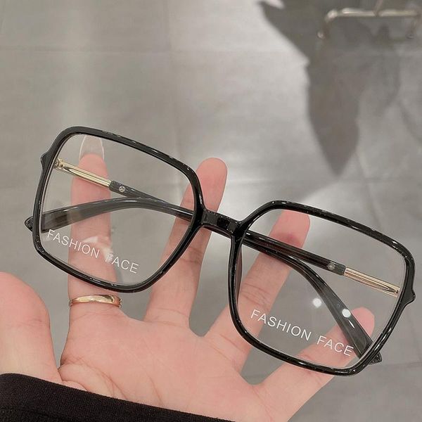

fashion sunglasses frames 2021 vintage square letter glasses frame women optical anti-blue eyeglasses female comfortable spectacles oculos, Black
