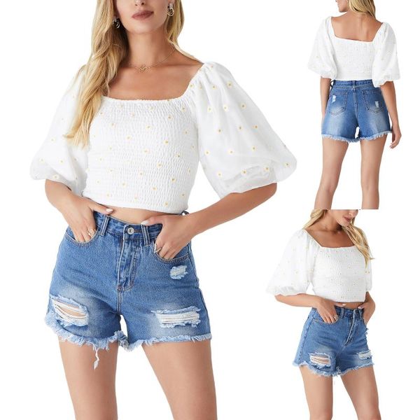 

women's shorts arrival stylish women summer pants, ripped frayed zipper button open denim with pockets for girls, blue, White;black