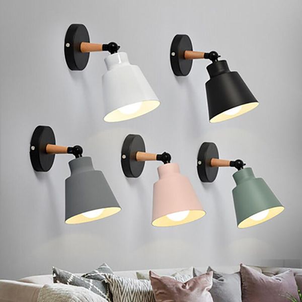 

wall lamps macaron lamp led creative and simple iron night light bedroom bedside decorat lights for home corridor balcony lighting