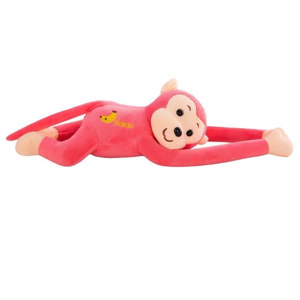 Figura giocattolo di peluche simpatica scimmia a braccio lungo con tenda per cuscino per bambini, regali per bambini e ragazze