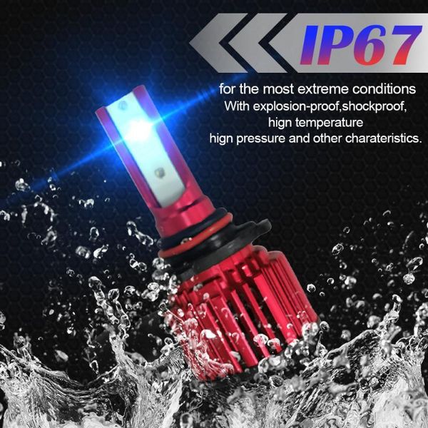 

car headlights 2pcs headlight bulbs 90w 12000lm 9005 9006 h7 h8 h9 h11 blue high power 8000k auto fog lamp headlamp conversion kit