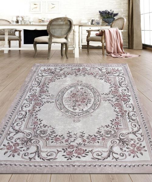

nur home sponge velvet rubber carpet cover nrh-23 brown cream flower