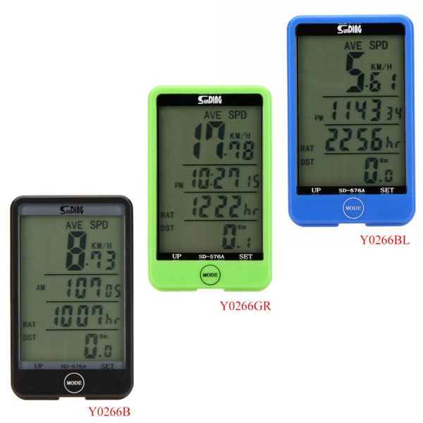 

bike computers water-resistant multifunction wired cycling bicycle computer odometer speedometer touch button lcd backlight backlit