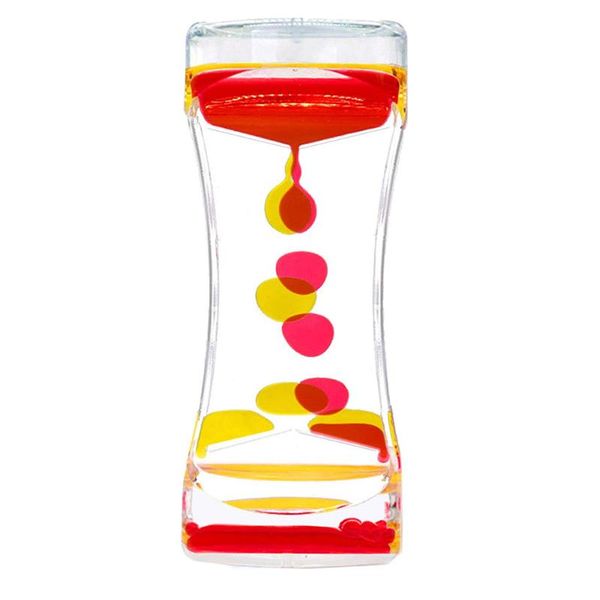 

other clocks & accessories double color sand hourglasses colorful liquid timer anxiety relief motion bubble oil hourglaslock home decor