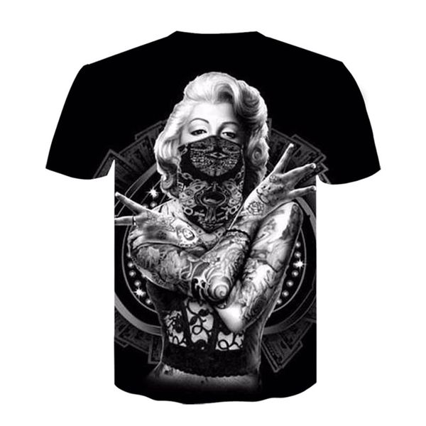 

men's 20203d 3d t-shirt t-shirt digital printing tattoo short sleeve