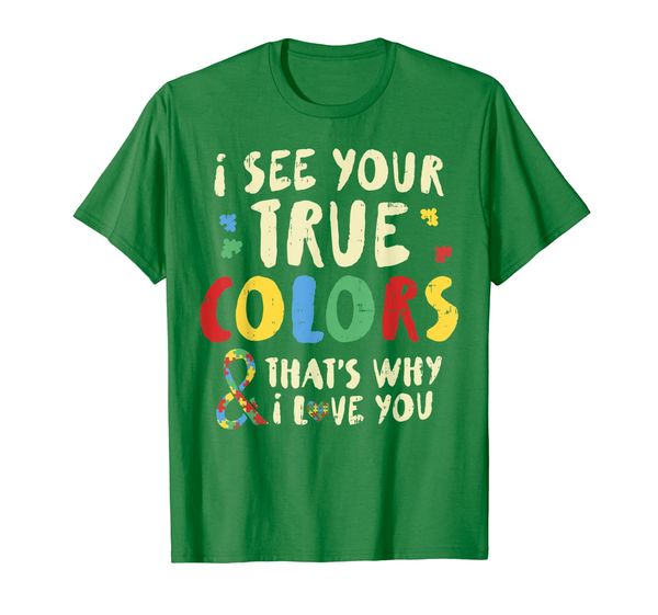 

i see your true colors shirt puzzle autism awareness gift, White;black