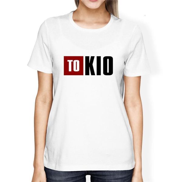 

funny women summer tshirt fashion tee la casa de papel tshirt money heist tees tv series t shirt house of paper, White