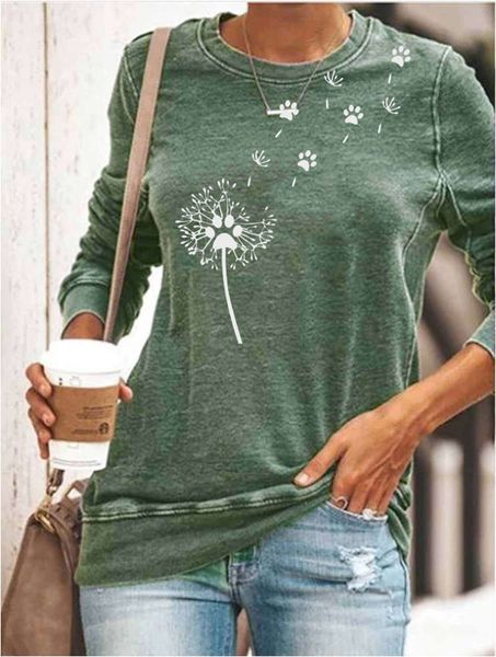 

2020 new dandelion women's t-shirt, White