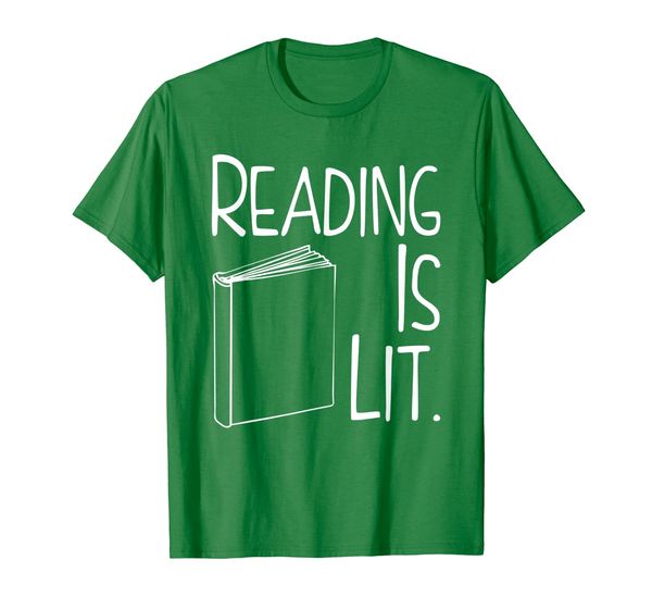 

reading is lit, ela, english literature teacher gift t-shirt, White;black