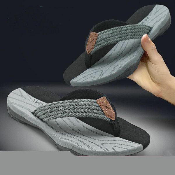 

slippers men's 2021 style outdoor casual beach big size 40-47, Black