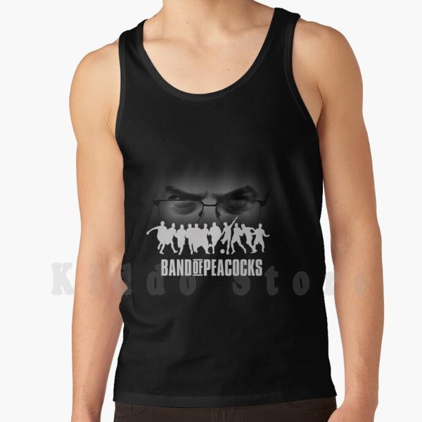 

men' tank bielsa band of peacocks and facemask vest 100% cotton marcelo argentina, White;black