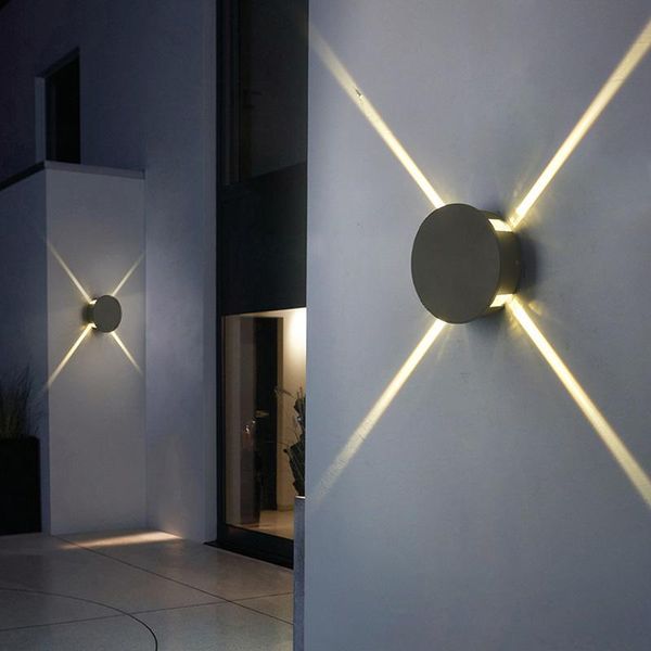 

circle 12w indoor/outdoor wall light cross stars lamp waterproof l balcony