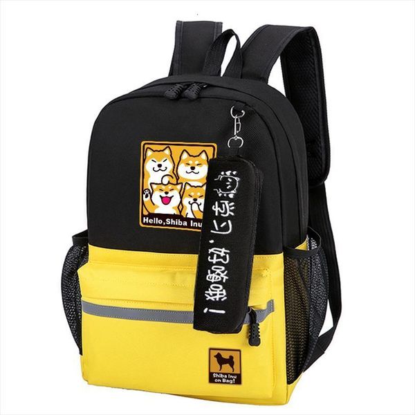 

cartoon cute doge backpack shiba inu anime cosplay bag canvas schoolbag shoulders travel bags