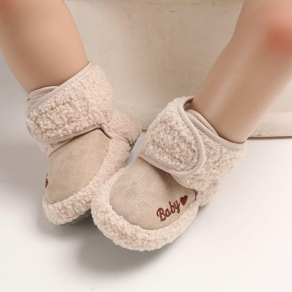 

first walkers winter warm cotton boots baby shoes cute infant boys girls soft sole snow indoor for 0-18m